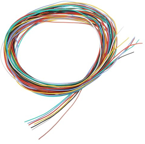 QUARKZMAN 30 Calibre Silicona Alambre 30AWG Eléctrico Alambre Tranzado Alambre Flexible Estañado Cobre Alta Temperatura Conexión 7 Colores 3,0 m/10 Pies 7uds
