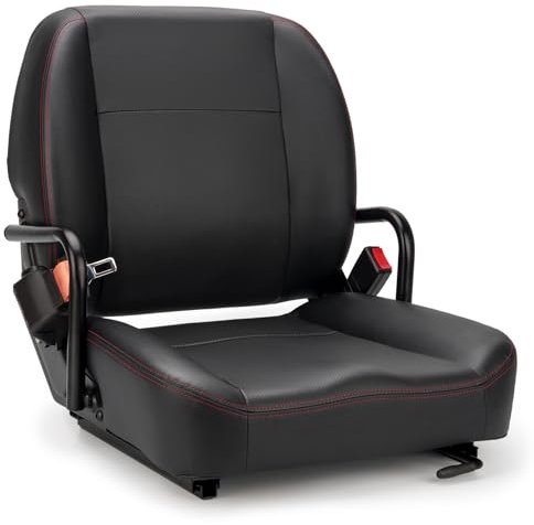 SEATIN Universellt gaffeltrucksäte, traktorsäte, med höftstöd, mikrobrytare och säkerhetsbälte, för traktor, gräsklippare, skidladdare, teleskophanterare, grävmaskin, grävmaskin schaktare