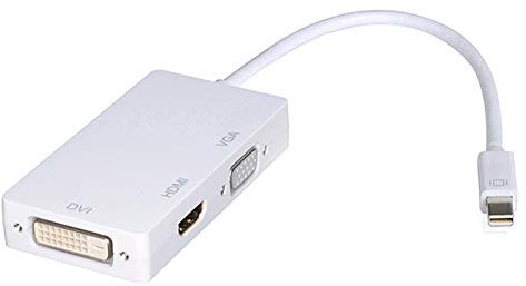 Bolwins B57S 1080P Mini Displayport to HDMI DVI VGA 3 in 1 Adapter Converter, Mini DP Male to HDMI/DVI/VGA Female