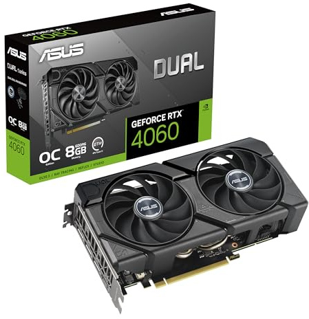 ASUS Dual GeForce RTX™ 4060 Evo OC Edition 8 Go GDDR6 (PCIe 4.0, 8 Go GDDR6, DLSS 3, HDMI 2.1a, DisplayPort 1.4a, Conception de Ventilateur axial-Tech, Technologie 0dB, Double BIOS, Technologie