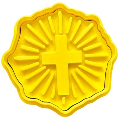 The Cookie Cutter Hub Holy Cross - Cortador de galletas y relieve a juego para galletas, galletas, decoración de arcilla