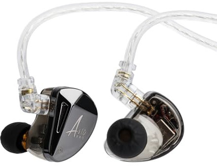 LINSOUL x KZ AS10 PRO 5BA Kabelgebundene Ohrhörer, HiFi In-Ear Kopfhörer mit Spiegel Polygon Faceplate, abnehmbares versenktes 2Pin Kabel für Audiophile (Ohne Mikrofon)