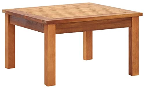 SDWEHO7 Massivholz Gartentisch Kaffeetisch Terrassentisch Beistelltisch Couchtisch Balkontisch für Indoor/Outdoor, 60x60x36 cm