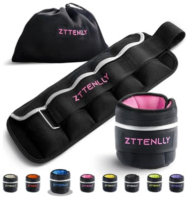 ZTTEN Gewichtsmanschetten für Knöchel & Handgelenk - Verstellbar （0.9-4.5 kg/Paar), Atmungsaktives Mercerized Cotton, Rutschfester Komfort für Training, Joggen, Fitness - Unisex & Kinder