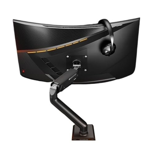 Staffa TV Supporto for monitor singolo, braccio for monitor regolabile in altezza con morsetto a C e base con occhiello, VESA 75x75 o 100x100 mm, for schermi da 17 a 32 fino a 19,8 libbre Supporto T