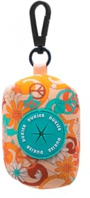 DUKIER - Kotbeutelspender für Hundekotbeutel, Taschenhalter aus Stoff, Tierzubehör, mit Karabiner, Peace Design