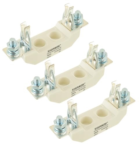 SIGANDG Keramik Einpoliger Sicherungshalter NH00 160A 690V 12W für NH-Sicherungsunterteil (3 Stück)