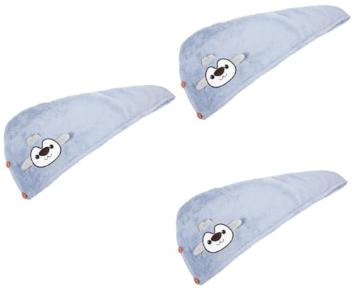 minkissy 3st Süßes Haartuch Handtücher Handtuchhalter Saugfähig Handtuch-haarwickel Haartuchkappe Nass Wickeln Trocknen Kühlung Wickeltuch Aus Mikrofaser Fön Handtuch Hut Superfeine Faser