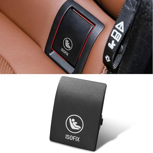 TTCR-II Couverture d'Ancrage de Siège d'enfant Compatible avec BMW X7 G07 Housses d'Ancrage de Siège Isofix 2019-2025 Caches d'Ancrage Isofix pour 52208491146 (1 PCS Noir)