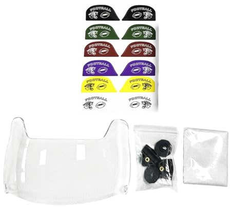 KQFCAZRE Visière de Football Américain, Visière de Rugby, Facile à Installer, Adaptée Au Port de Lunettes, pour Casques de Football Américain Enfants, Masque F