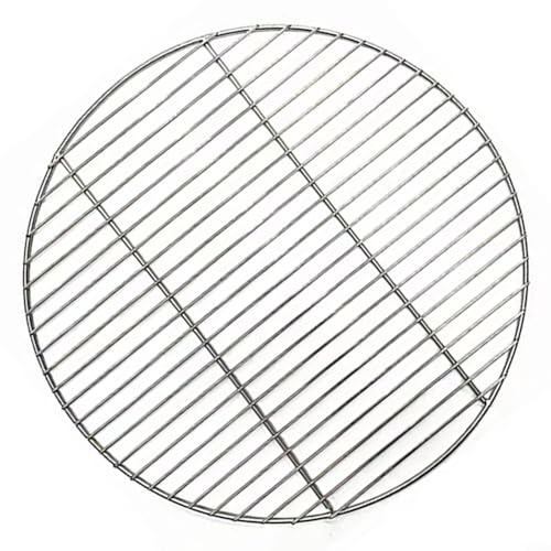 Puupaa Rundes Grillgitter aus Edelstahl für Camping, Picknick, Kochen im Freien, Grillrost, Grillschale, geschweißtes Konstruktionsnetz (35 cm)