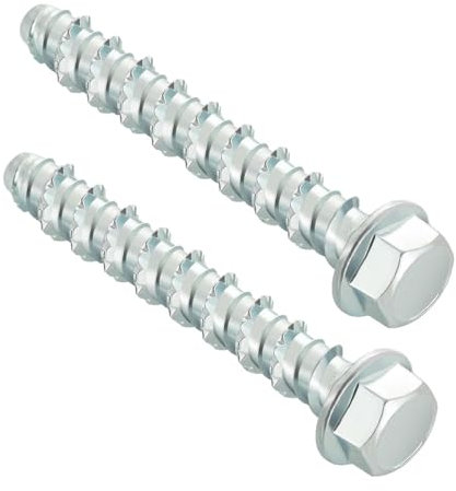 MejaRizon M8x80 Betonschrauben, 20 Stück Betonschrauben Ohne Dübel, Sechskantkopf Betonschraube verzinkt mit Scheibe für Mauerwerk, Beton, Architektur, Industrie