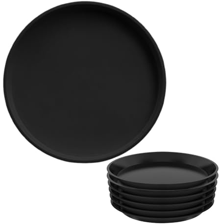 poraceous 6 Pezzi Sottovasi per Piante, Sottovasi per Piante, Vassoi Antigoccia per Vasi di Fiori, Vassoi per Vasi per Piante, Sottovasi Plastica Rotondi Adatto per Giardini, Cortili e Balconi(25cm)