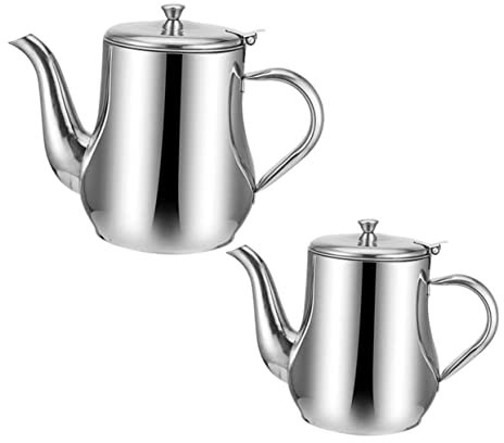 Mikikit Recipientes de 18oz y 32oz 2 para Aceite de Cocina de Acero Inoxidable Colador Integrado para Fácil Filtración y Almacenamiento en Cocina Doméstica