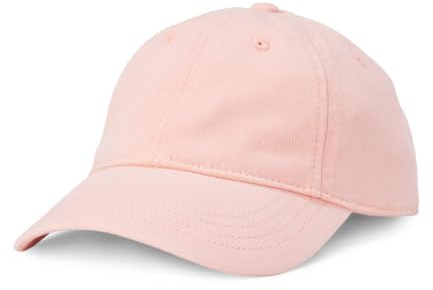 Amazon Essentials Unisex Kids' Breathable Washed Cotton Adjustable Baseball Cap, Pink, Medium-Large