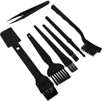 NUOBESTY 7 Stück Teiliges Antistatisches Tastatur Reinigungsset mit Nylonbürsten Tragbares Elektronik Reinigungsbürsten Kit für PC Laptop Handy Auto Innenraum und Bildschirm Reinigung