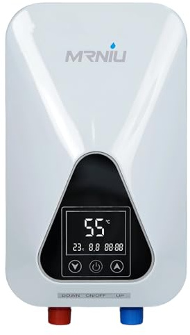 MRNIU 7kW Instant Electric Water Heater, 220-240V Tankless Shower Heater | 7kW instant heating for a single shower, with digital control, IPX4 protection and compact wall-mounted design