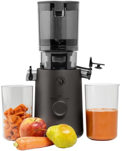 CHEF CUISINE Slow Juicer 150 W | Kaltentsafter mit Helix-Schnecke & 50 U/min | 2 Edelstahl-Siebe, BPA-freie Tritan-Behälter, 1 L Saftauffangbehälter | Leise & effizient, spülmaschinengeeignet