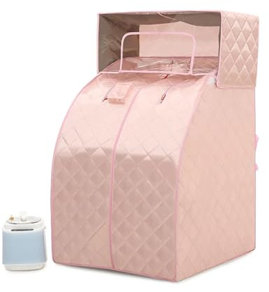 Pot À Vapeur Portable For Sauna, Bain De Vapeur, Pot À Vapeur, Thérapie Amincissante, Cabine De Douche Domestique, Panneau De Vapeur, Sauna À Domicile, Spa Hammam Efficace Chauffage(Pink)