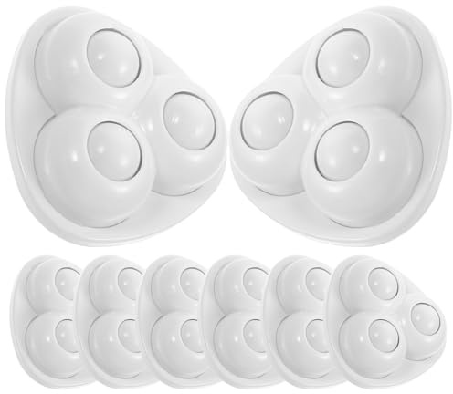 8pcs Self Adhesive Caster Wheels White Rubber Abs Swivel