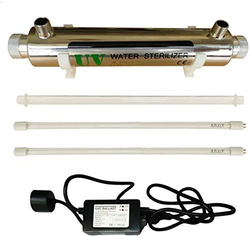 Realgoal 16W UV Wasserreiniger 2 GPM UV Wasserfilter, zusatzliche 1 Lampe hinzufugen