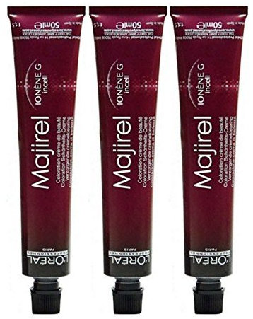 Loreal 3 er Pack Loreal Majirel Haarfarbe 50 ml C 6,56 Dunkelblond Mahagoni Rot Carmilane/Rubilane