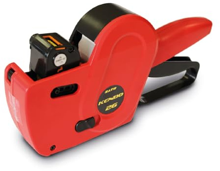 Etiquetadora Roja 6 digitos SATO KENDO 26-1 linea - Etiquetas 26x12mm. (Print Band 6L20BH-02). Para marcar Precios