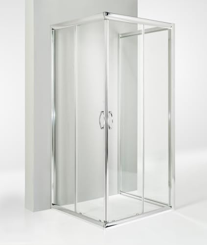 Hydra Box Doccia 3 Lati Porta Scorrevole 70x70x70 cm Trasparente