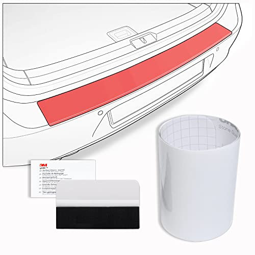tuning-art FL100 Ladekantenschutz Folie mit Rakel passend für VW Passat B8 Kombi 2019-2023, Farbe:Transparent