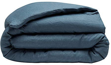 Housse de Couette 240x260 en Lin Lavé Émeraude - Linge de lit Housse de Couette Premium 100% Lin Lavé