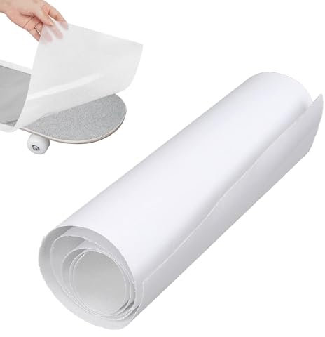 Fyearfly Transparent Skateboard Griffband,Skateboard Griptape Clear, 83.3 x 22.9cm Griptape Durchsichtig Öligkeits Schleifpapier Zubehör für Skating Board Longboarding