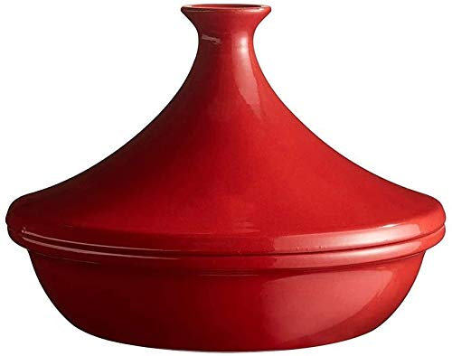 Casserole Dishes with Lids Ceramic Pots with Lid, Tagine Cooking Pot with Lid Scratch-Resistant (Red)