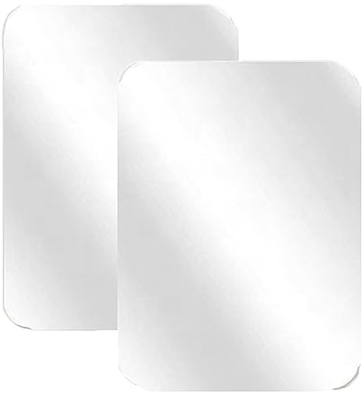 Magnetischer Spindspiegel für Schulspind, rechteckig, klein, Echtglas, Spind, Zubehör, magnetischer Make-up-Spiegel für Mädchen, Badezimmer, Haushalt, Kühlschrank, Büroschrank, 10,2 x 15,2 cm, 2 Stück