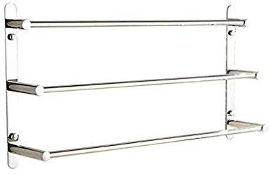 SLSFJLKJ 60 cm Länge 304 Edelstahl Handtuchleiter Handtuchhalter Handtuchstangen Badezimmer Handtuchhalter 3 Schichten Wandmontage Vision