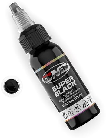 CNC Tattoo Farbe Concentrated Black Professionelle Liner Outlining Dauerhafte Schwarz Tattoos Tinte Set Körperfarben Microblading Pigment Für TäTowierer - (1oz) 30ML TI6003-30-030