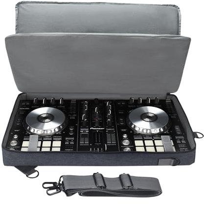 Hzycwgone Custodia per Hercules Inpulse 500,per Pioneer DJ DDJ-SR2/SR,per Native Instruments Traktor Kontrol S4 Mk3,DJ Controller Custodia viaggio Borsa a tracolla Zaino per Cuffie,Tablet,Cavo(Blu)