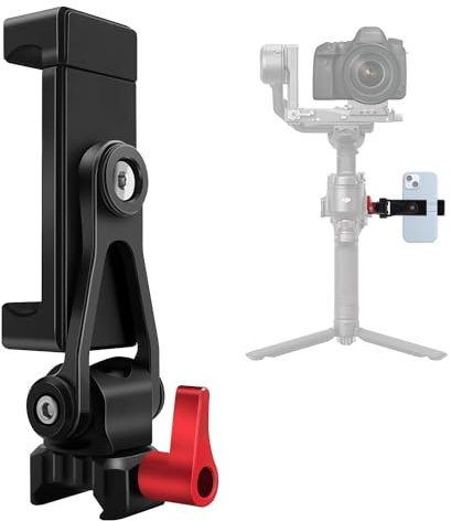HAFOKO Aluminio Aleación Teléfono Trípode Montar con Frío Zapato Monte & NATO Abrazadera Compatible con dji RS4/RS4 Pro/RS3/RS3 Pro/RS3 Mini/RS2/RSC2 Gimbal Estabilizador