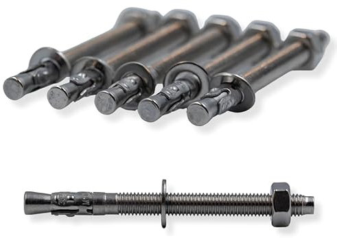 ABAZO - Schwerlastdübel - Schwerlastanker - M10x75mm - Betondübel, Metalldübel, Bolzenanker aus säurebeständigem A4-Stahl, für Beton und Mauerwerk - Verzinkt, Korrosionsbeständig - 10 Stück Set