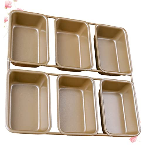 COLLBATH 6gitter Rechteckige Backblech Mit Gittern Antihaftbeschichtet Toastform Brotbackblech Kuchenbackblech Für Haushalts-backgerät
