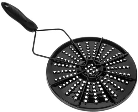 SHOWERORO Enamel Heat Diffuser Plate for Gas Stove Induction Adapter Plate Black Heat Conduction Pan, Anti-Scald Bottom Suitable for Soup, Porridge, Milk Heating and Quick Defrosting