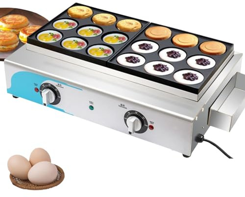 LYFDPN Red Bean Cake Machine, 18 Hole Egg Burger Machine with Easy Clean Non Stick Coating & Cool Touch Handles, for Cooking