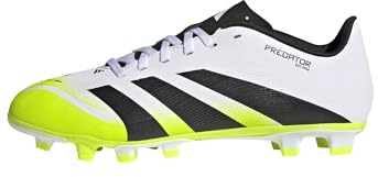 adidas Unisex Predator Club Firm Ground/Multi Ground Football Boots, Cloud White/Core Black/Lucid Lemon, 7 UK