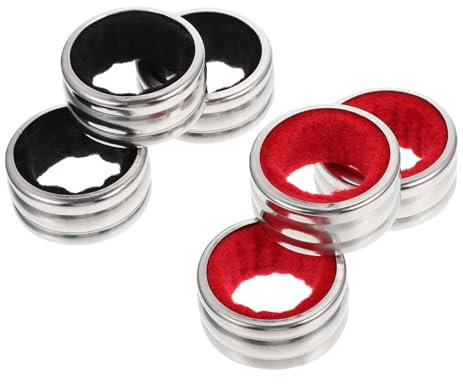 MAGICLULU 6stücke Teiliges Edelstahl Wein Tropfringe Mit Rotem Und Schwarzem Farbdesign Auslaufsichere Weinhalsringe Zum Schutz Vor Tropfen Langlebige Bar Pub-Tools Für Weinflaschen
