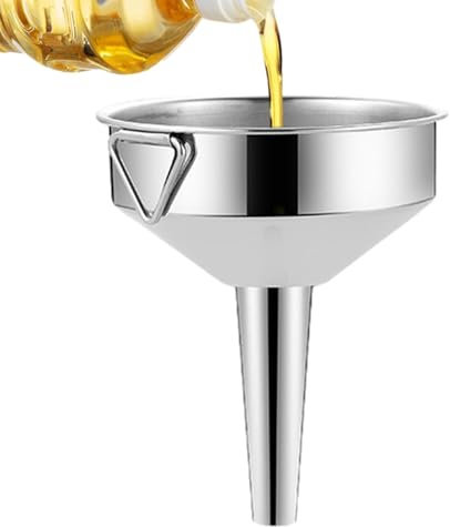 da cucina in metallo, imbuto in acciaio inox, imbuto di trasferimento 'olio, imbuto di ventilazione, imbuto, filtro o tazza per utensili da cucina, 1 pezzo, per