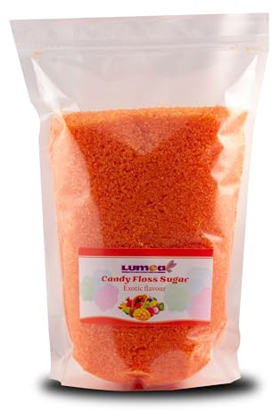 Dekozauber24 Premium Zuckerwatte Zucker mit Geschmack, 1000g, 8 Sorten, essbarer Farbzucker, farbig, Zuckerwattezucker 1kg (Exotic)