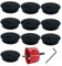 10 Pcs Desk Grommet 60mm with 60mm Hole Saw,Black Desk Cable Hole Cover,Plastic Desk Cable Grommet,Computer Desk Wire Hole Cover