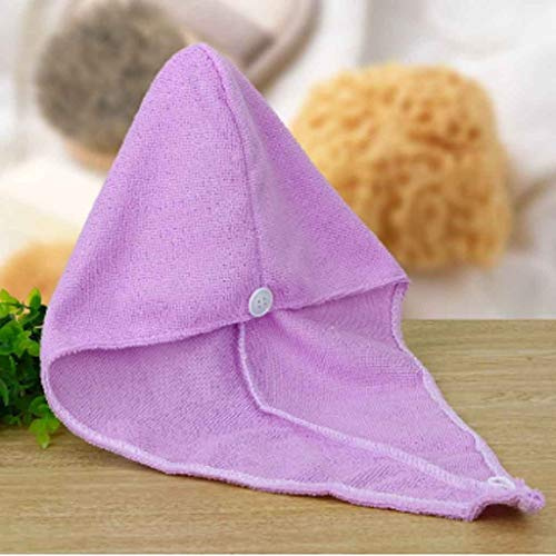 KXQYIKYI Toalla de Pelo seco rápidamente seco Microfibra Solid Turban Accesorios de baño Turban