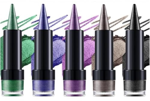 Set de Sombras de Ojos en Barra, 2 en 1 Diseño de Doble Punta con Crema, Sombra de Ojos en Barra Multiusos de Larga Duración Set de Delineador de Ojos para Looks de Ojos Versátiles #5PCS(06-10)