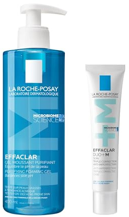 La Roche-Posay | Rutina Effaclar anti-imperfecciones | Gel Purificante Espumoso 400ml & Cuidado de Triple Corrección 40ml | Para pieles grasas con tendencia acnéica | Limpia, calma y reduce las imperf