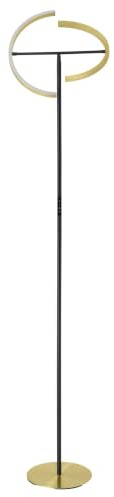 EGLO LED Stehlampe Castelpoto, Lampe Wohnzimmer touch dimmbar | schwenkbare Standleuchte, Leselampe aus Stahl in Messing-gebürstet, warmweiß, 180 cm